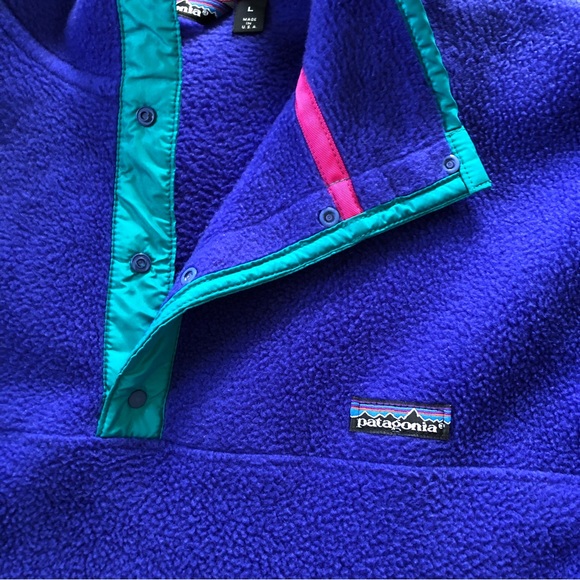 Vintage 1988 Patagonia Synchilla Snap-T Neck Pullover Fleece. Size Large. - Picture 5 of 16